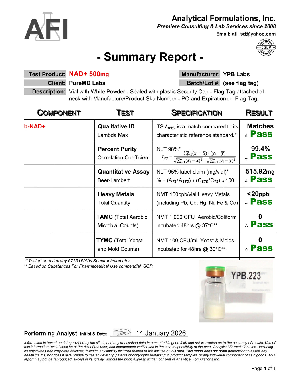 NAD+- 500mg