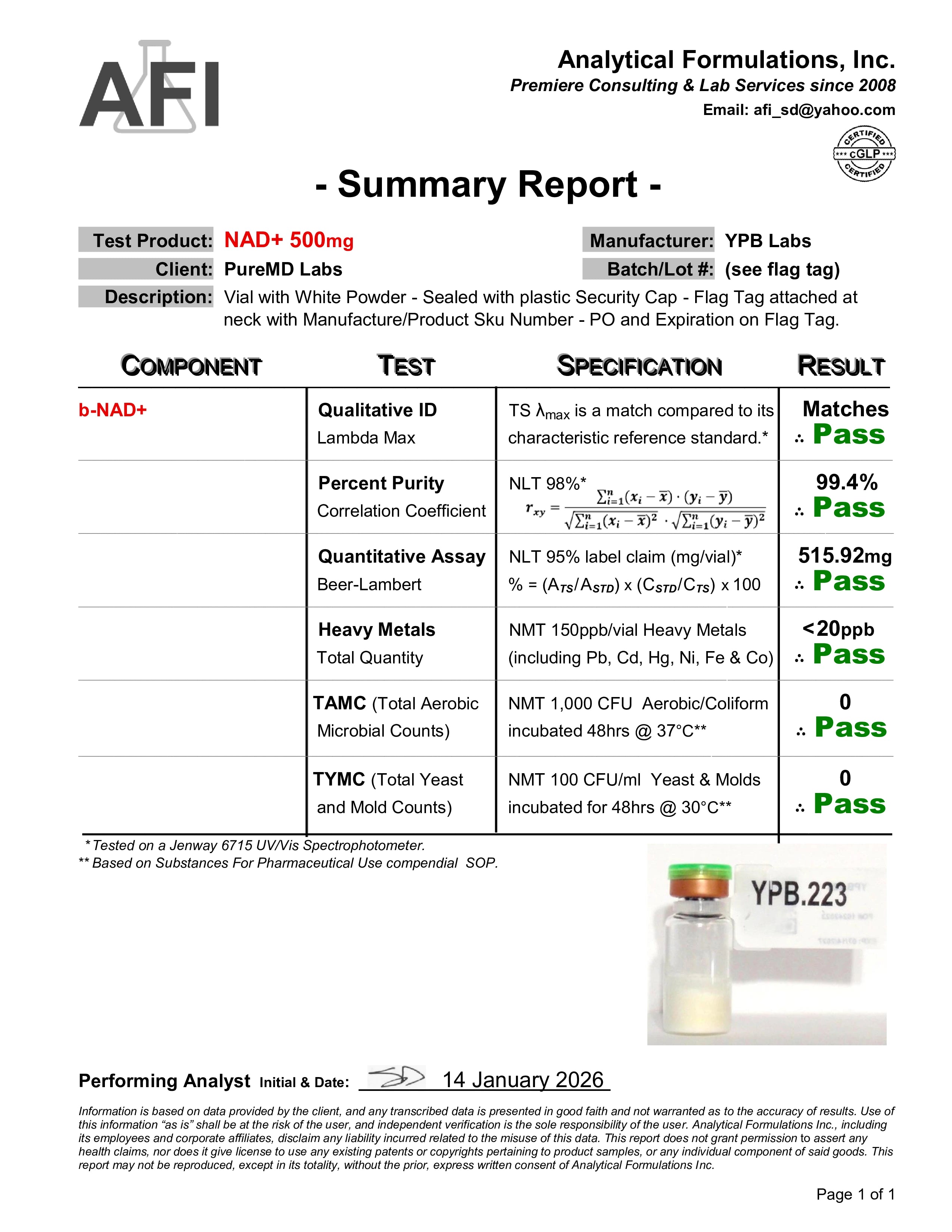 NAD+- 500mg
